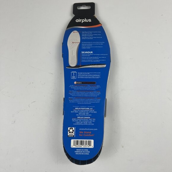 AIR ENERGY CUSHION INSOLE MENS Sizes 7-13 Shoes Feet Support Soft Super Bounce - Picture 7 of 7